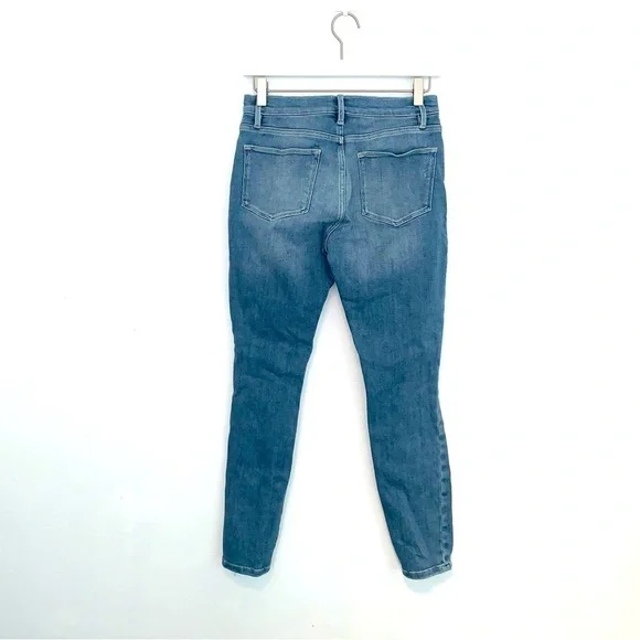 Frame Denim Le High Skinny Crop Chewed-hem Jeans in Paltrow Place size 28 - Picture 2 of 9